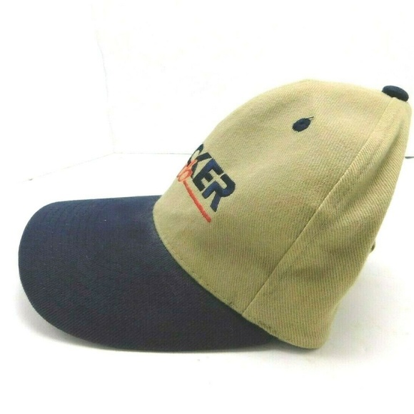 Wacker Club Michigan Hotel Hat Cap Strapback Tan Navy Blue Bill - Picture 3 of 8